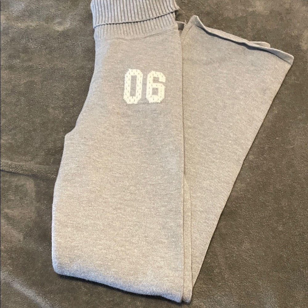 Aeropostale Gray Knit Flare Pants